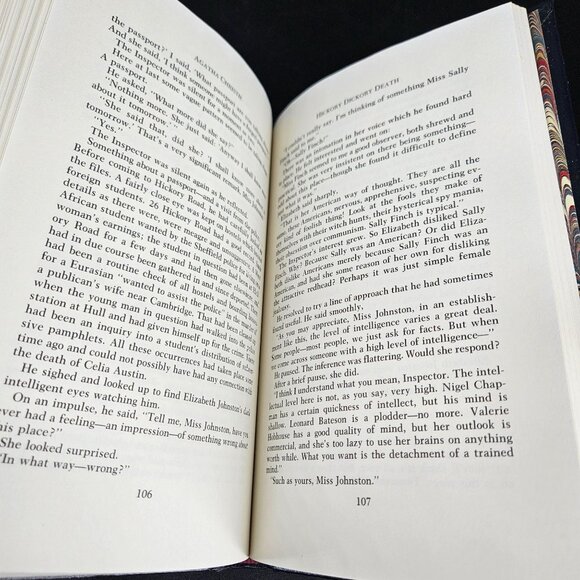Agatha Christie Hickory Dickory Death Hardcover Leather Mystery Collection 1984 - Picture 4 of 10